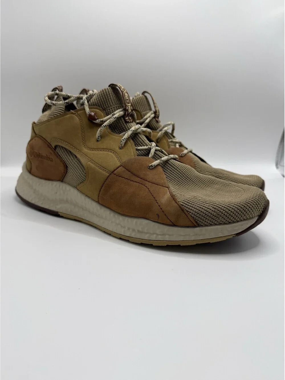 Columbia SH/FT OutDry Mid Mens Size 11 Brown Tan Walking Hiking Shoes Sneakers